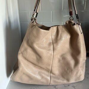Gently Worn Tan Coach Shoulder Bag
